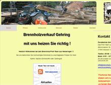 Tablet Screenshot of brennholz-gehring.de
